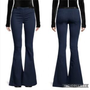 BlankNYC Belle Bottom Pull on Flare Jeans 24 Dark Blue
